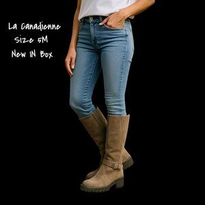La Canadienne Women's Taupe Tall Knee-High Boots - Size 5 Medium, New In Box